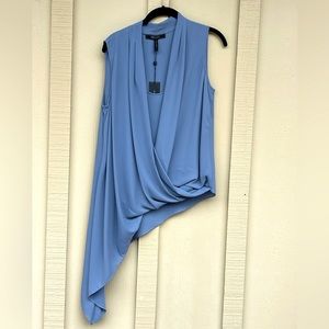 BCBG MAXAZRIA Cecil Asynmetric Top - color light blue haze